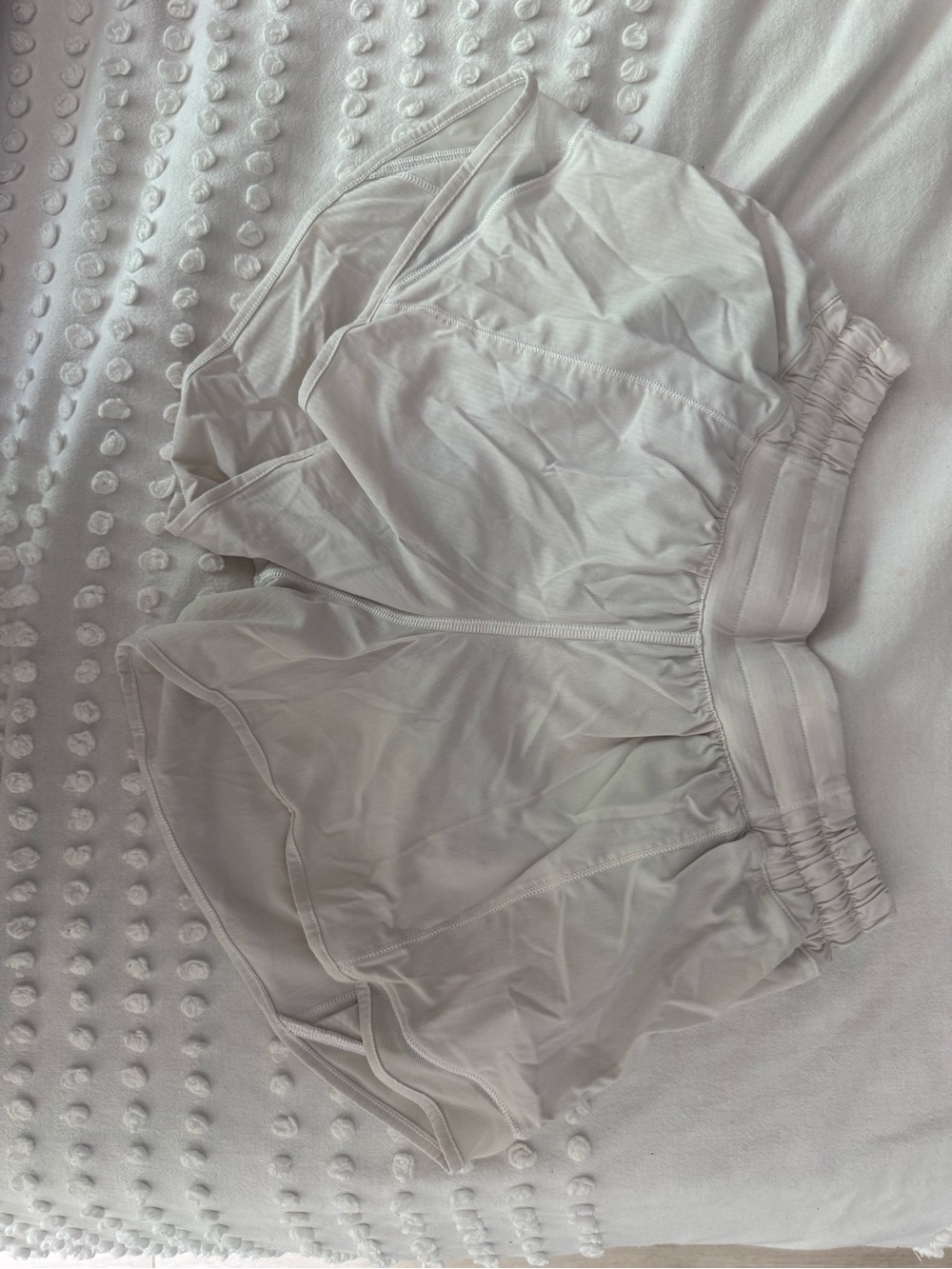White Lulu Lemon Shorts